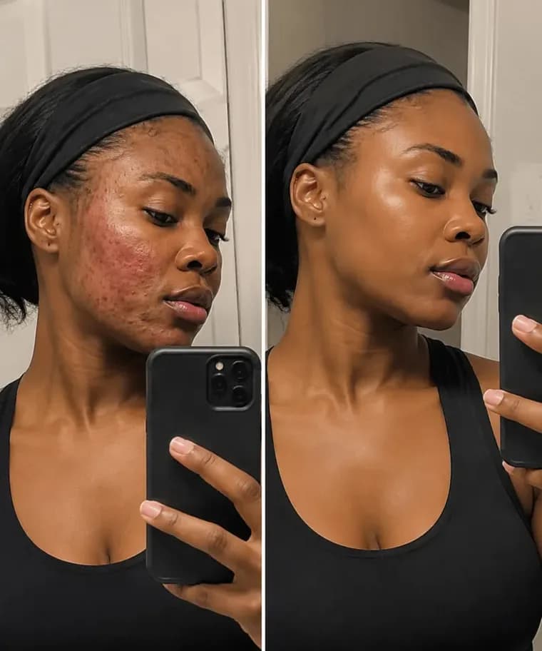 Before and after — Acne-prone