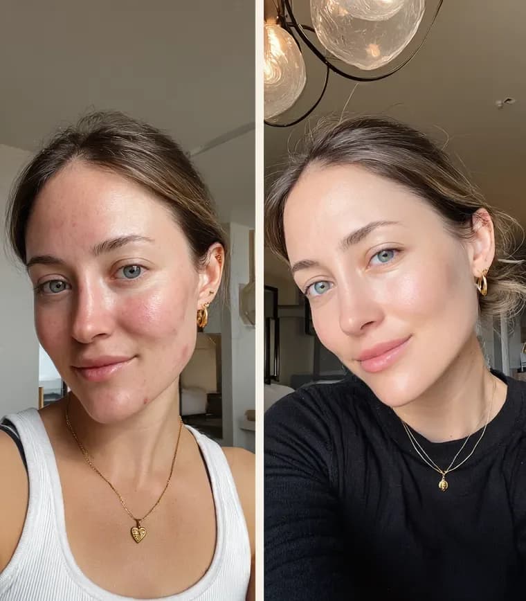 Before and after — Dry & flaky